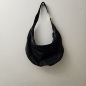 Lauren Ralph Lauren Leather Black Hobo Luxury Chic Handbag Purse Inner ZipPocket